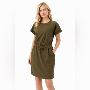 The North Face Never Stop Wearing Sage Green Active Dress Drawstring Waist SZ-L